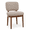Beige/Velvet, variant on ClinQ Dining Chairs Set of 2, Boucle Upholstered Seat with Wood Legs and Curved Back, Modern Accent Seating for Kitchen, Dining Room, Beige