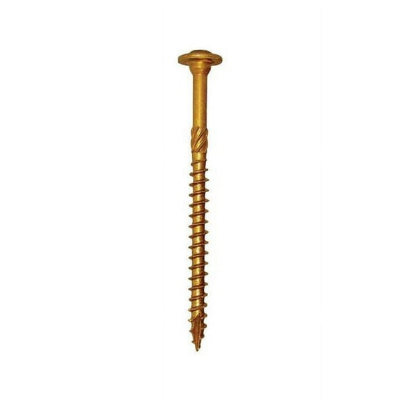 Deck Screw, 5/16 in x 6 in, Climatek, Flange Round Head, Torx Drive, 300 PK