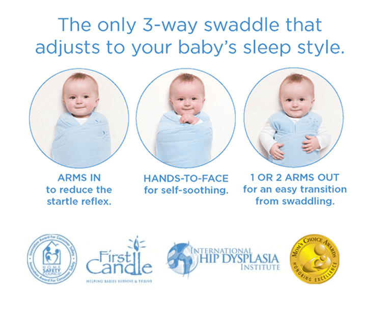 halo swaddle hands to face