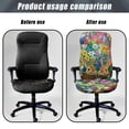 thumbnail image 4 of Renewold Easter Rabbit Eggs Flowers Stretch Office Chair Cover for Desk Computer Chair Removable Boss Rotating Office Chair Slipcover Protective High Back Chair Slipcover, S, 4 of 7