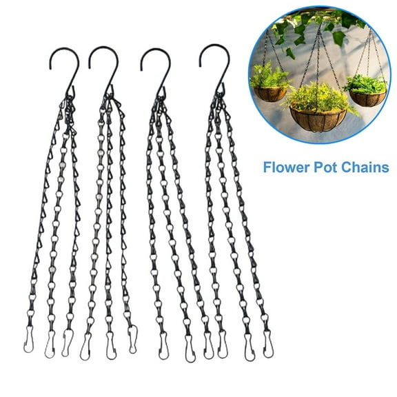 Sunjoy Tech Hanging Basket Chains Hanging Flower Pot Chains, 3 Point Hanging Chains, Plant Basket, Lantern, Decorative Hanging Chain Sets 23Inches