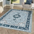 thumbnail image 4 of JONATHAN Y MODERN PERSIAN 3 x 5 Area Rug, Palmette Floral - Blue/Navy, MDP503E-3, 4 of 12