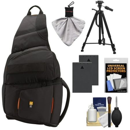 Case Logic Digital SLR Sling Camera Bag/Case (Black) (SLRC-205) + (2) BLS-1 Batteries + Tripod + Accessory Kit for Olympus Evolt E-620, E-520, E-510, E-450, E-420 & E-410 Case Logic Digital SLR Sling Camera Bag/Case (Black) (SLRC-205) + (2) BLS-1 Batteries + Tripod + Accessory Kit for Olympus Evolt E-620, E-520, E-510, E-450, E-420 & E-410