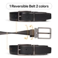 thumbnail image 2 of Fianmy Men's Reversible Belt 1 Piece, 1 3/8" Leather Dress Casual Belt for Men, Trim to Fit for Elegant Style, 2 of 7