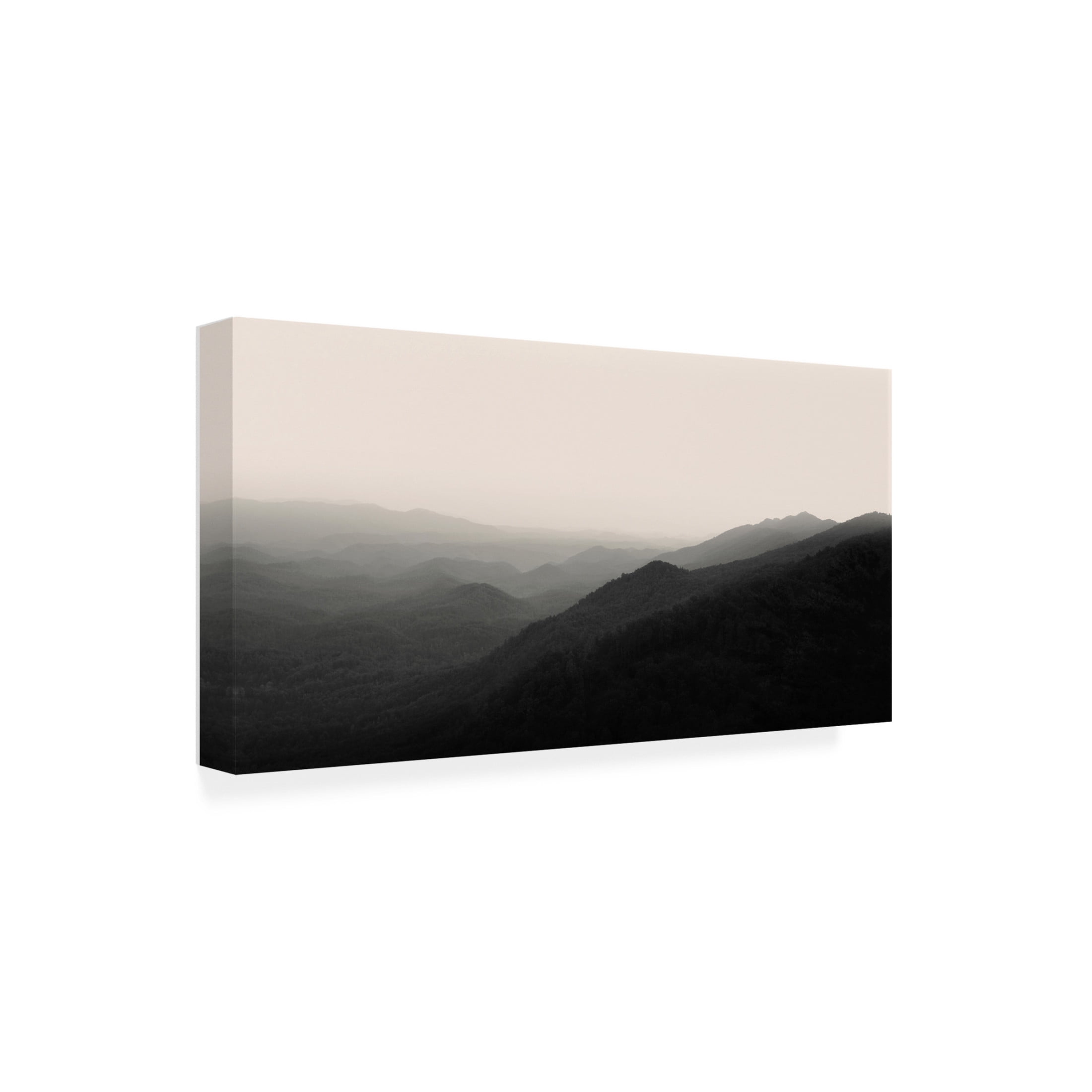 Canvas Wall Art - Nicholas Bell 'Smoky Mountains; Vista No. 2' Wall Art for Living Room, Bedroom, or Office Décor by Trademark Fine Art - 32 x 16 Inches