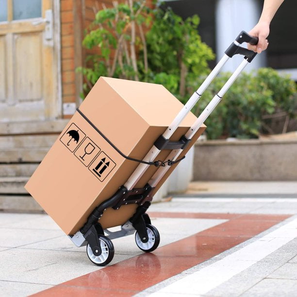 Cart Folding Dolly Push Truck Trolley Luggage Aluminium Bungee Cord for Luggage 