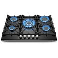 thumbnail image 4 of 30 Inch 5-Burner Gas Cooktop, LPG/NG Dual Fuel Built-in Stove with Thermocouple Protection, Space-Saving for Apartment RV Kitchen, 4 of 11