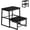 Black, variant on 2 Step Stool for Adults Kids, Heavy Duty Sturdy Steel Frame with Wooden Steps, Bedside Foot Stool with 500lbs Load Capacity, Non-Slip Step Stool for High Bed, Kitchen, RV Step - Rustic Brown