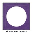 thumbnail image 2 of Purple Suede Picture Frame Mat for 13x13 Frames - Circle Opening for 10x10 Photos - 50 Mats, 2 of 7