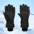 thumbnail image 2 of KHONTS Winter Skiing Snow Gloves for Men Women Youth Touchscreen Cold Weather Hand Warming Gloves Work Gloves Black L, 2 of 5
