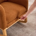 thumbnail image 6 of Rocking Chair with Footrest, Caramel High Back Lounge Armchair | Rubber Wood Legs | Foam, Rubberwood, 6 of 15
