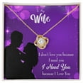 thumbnail image 4 of To My Wife Because I Love You Infinity Knot Necklace Message Card, 4 of 7