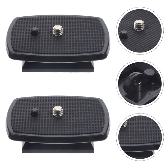 Masteelf 2pcs Camera Rack Parts Board Anti Slip Quick Install Camera Rack Board Parts Black 42x42mm
