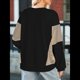 thumbnail image 5 of Sudadera Informal de Gran Tamaño para Mujer, Cuello Redondo, Bloques de Color, Holgada, Tipo Jersey. Negro XL, 5 of 7