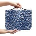 thumbnail image 2 of HELLHERO Blue Leopard Print PU Leather Bible Cover, Portable Bible Protective Holder with Zipper Pocket for Church Prayer Travel, 2 of 12