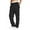 Black, variant on Men's Straight Leg Casual Pants Featuring Double Layer Waistband Comfortable Solid Joggers For Daily Wear White S