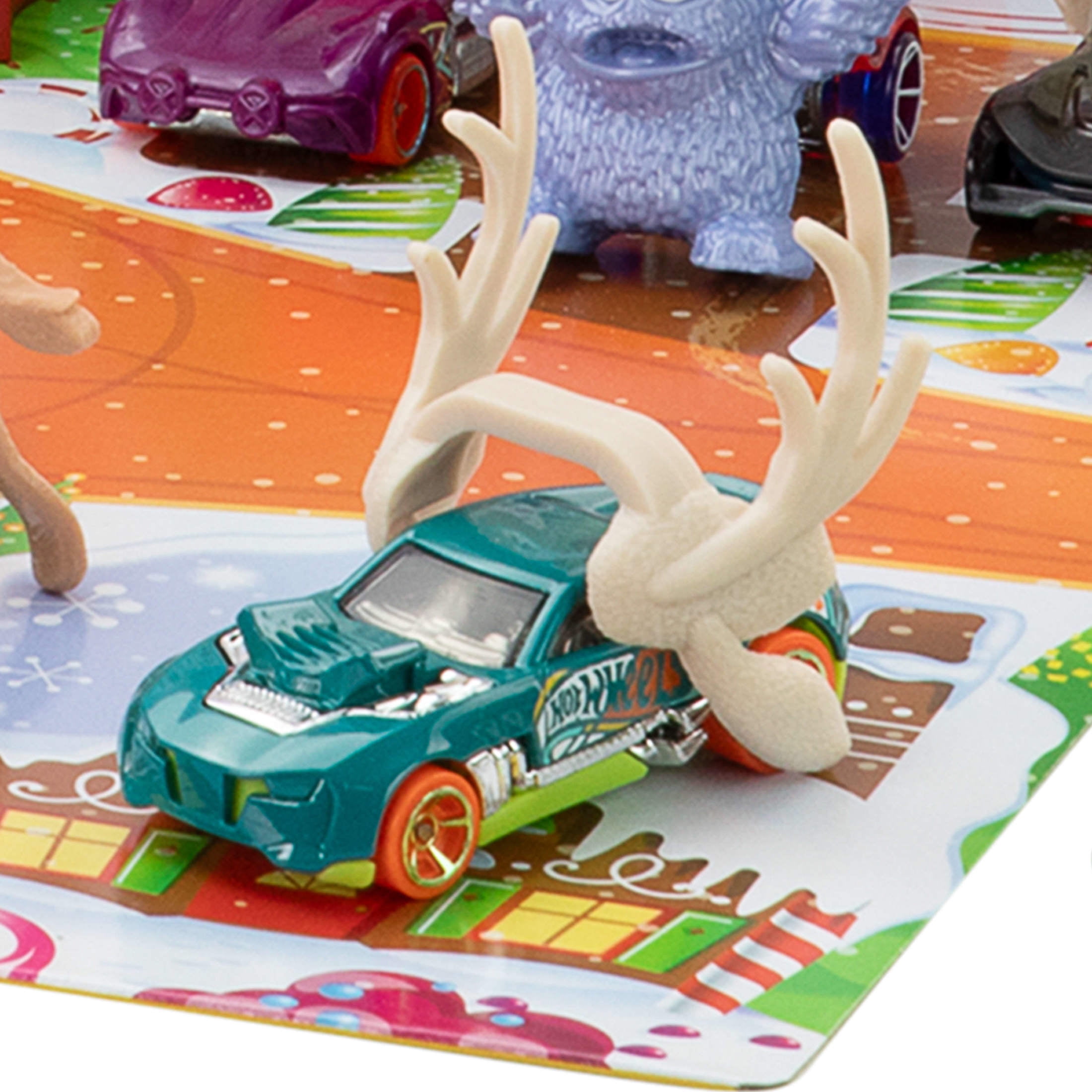 Hot Wheels 2025 Advent Calendar with 10 Toy Vehicles in 1:64 Scale