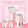 thumbnail image 3 of Maquinilla de afeitar eléctrica Hatteker 4 en 1 para mujer con recortadora corporal, color rosa, 3 of 9