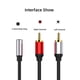 thumbnail image 5 of Cable RCA 2RCA Macho una Hembra de 3,5Mm, Cable Auxiliar de Audio, Cable Jack Rca de 3,5Mm para TeléFono MP3, Cine en Casa, DVD, Cable de Audio 2RCA, 5 of 10