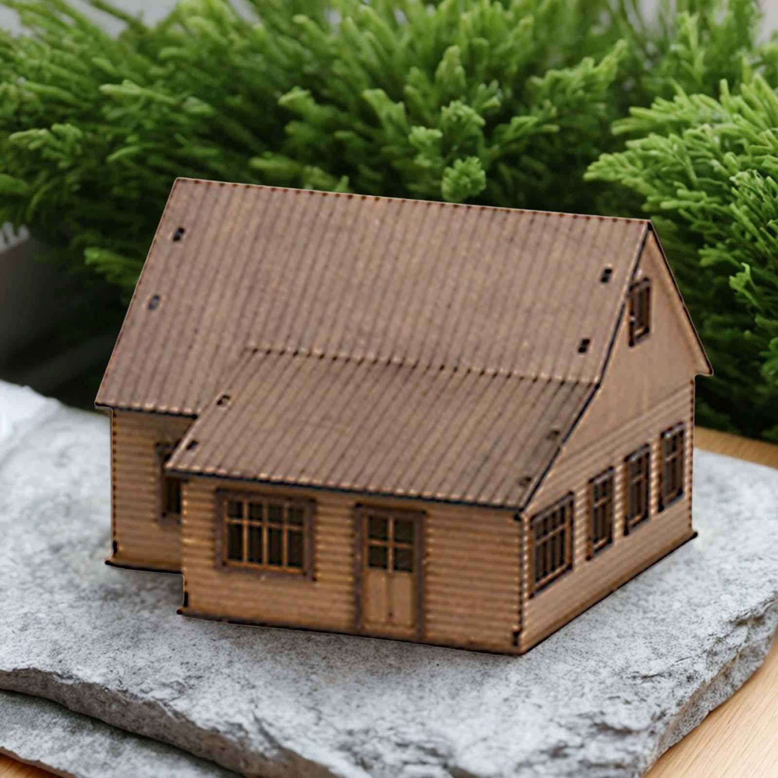 1/72 House Model Building Kits Landscape Building Materials Hobby Toys Educational Learning Toy Layout Scenery for Diorama Layout Accessory Style G