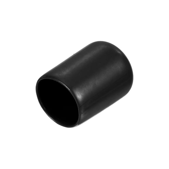 Uxcell 25pcs Rubber End Caps 5/8"(15.5mm) ID Vinyl Round End Cap Cover Black
