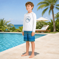 thumbnail image 4 of iXtreme Boys Rash Guard Set - 2 Piece Quick Dry Long Sleeve Swim Shirt and Boys Swim Trunks, 4 of 7