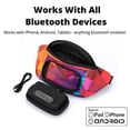 thumbnail image 5 of La riñonera número uno con parlantes. Riñonera Bluetooth para fiestas/festivales/raves/playa/barcos. Recargable, funciona con iPhone y Android. #1 (retro), 5 of 5