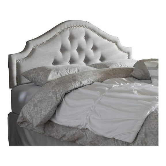 Kingfisher Lane Modern Fabric Upholstered Full Headboard in Beige