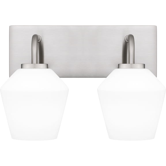 Nielson 2-Light Brushed Nickel Bath Light