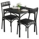 thumbnail image 1 of Juego de Comedor 3 Piezas para 2 Personas, Mesa Cuadrada y 2 Sillas Tapizadas, Diseño Moderno y Ahorrador de Espacio para Cocina, Apartamento o Comedor- Color black, 1 of 8