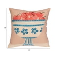 thumbnail image 2 of Creative Co-Op Cotton Printed Slub Pillow with Fruit Bowl, Embroidery and French Knots, Multi Color, 2 of 3