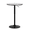 Silver, variant on LiteHaven Pub Round Table Silver Stripe Top with Black Leg and Base, Bar Table 27.5"- 36"Height Adjustable with 360° Swivel, Cocktail Bistro Table for Dining Bistro Cafe Home Bar,Black