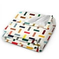 thumbnail image 2 of DouZhe Ultra-Soft Micro Fleece Lightweight Flannel Bed Blanket, Multicolored Sticks Wicker Print Cozy Warm Throw Blankets, 50"x40", 2 of 7