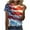 Style 3, variant on GERsome 4th of July Crewneck T-Shirt for Women American Flag Patriotic Short Sleeve Tops USA Flag Stars Stripes Casual Summer Tee S-2XL