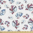 thumbnail image 1 of Snail Fabric by the Yard, Watercolor Drawing Ornamental Repetitive Spiral Shells Print on Plain Backdrop, Decorative Upholstery Fabric for Sofas and Home Accents, White Multicolor by Ambesonne, 1 of 5