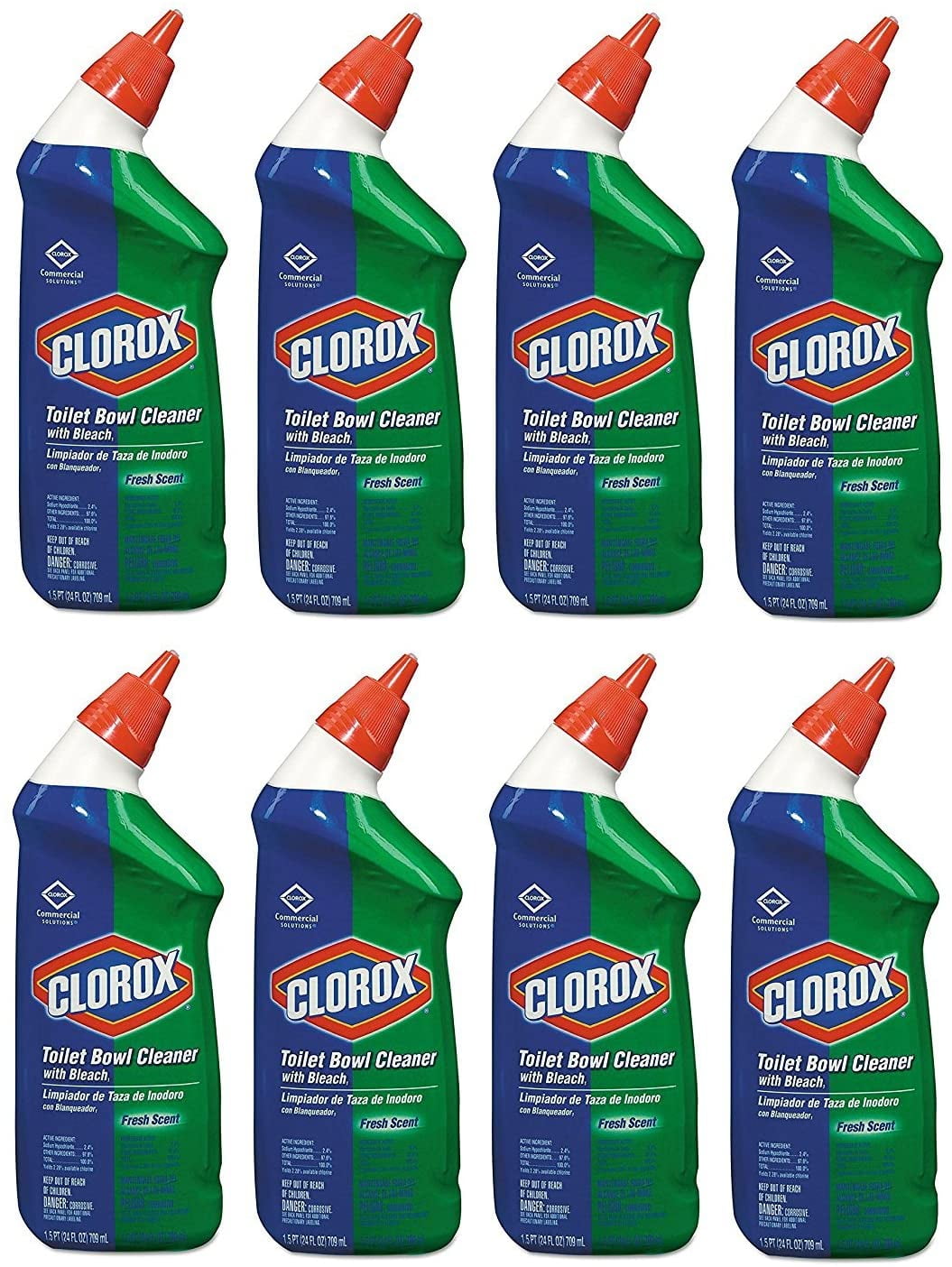Clorox Toilet Bowl Cleaner Fresh 24 oz PACK of 8