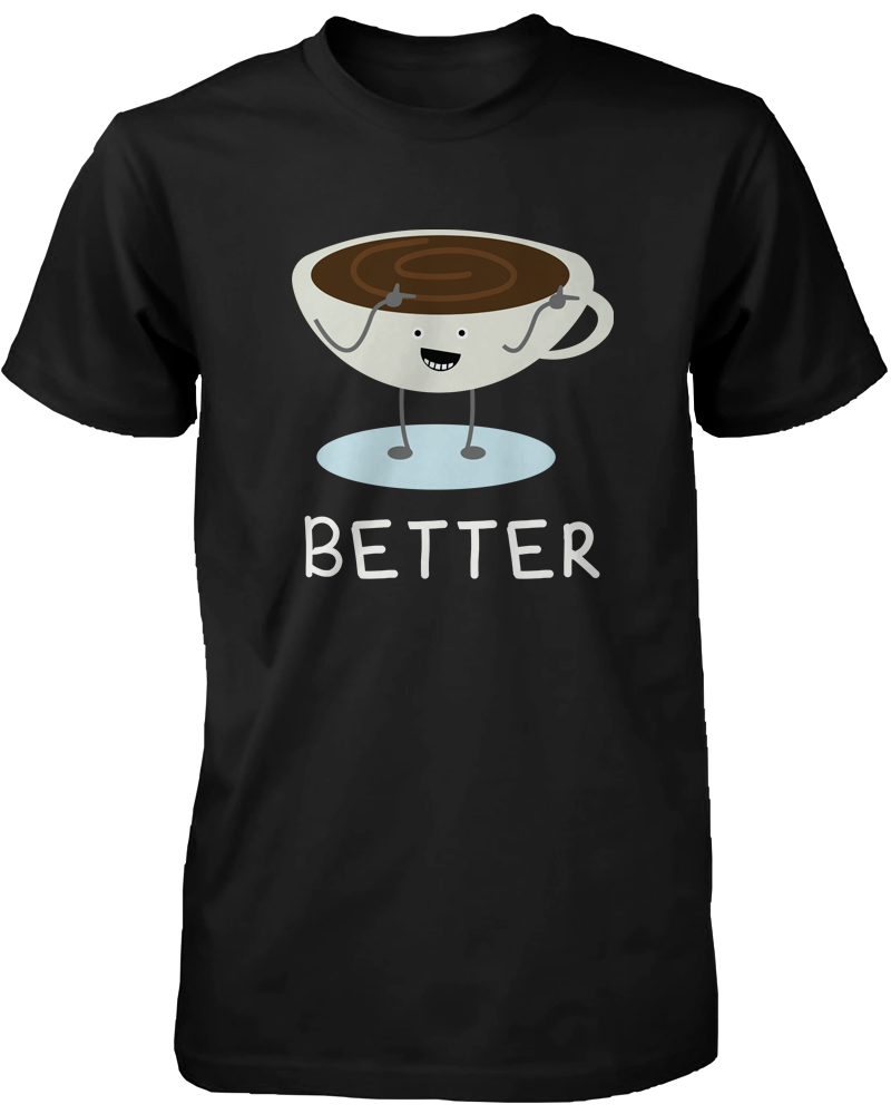 Cute Matching Couple Shirts - Coffee and Donut Better Together – Valentines Gift - image 2 of 6
