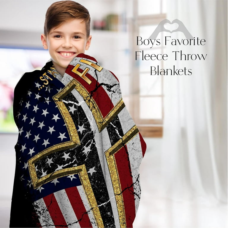 Fleece USA Flag Blanket Patriotic US Plush Throw American Home Living Room Decor Fleece USA Flag Blanket Patriotic US Plush Throw American Home Living Room Decor
