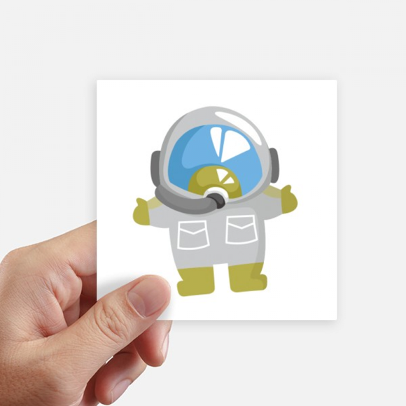 Universe And Alien Lovely Astronaut Sticker Square Waterproof Stickers Wallpaper Car Decal