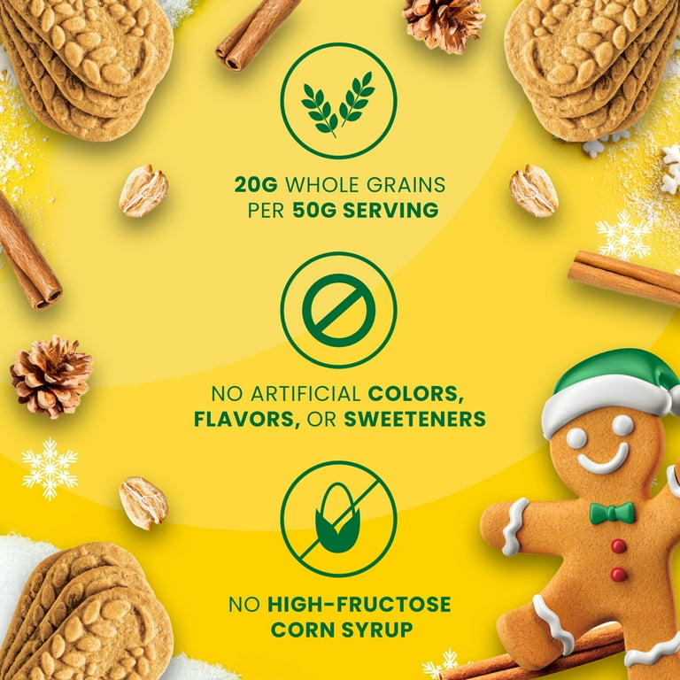 belVita Breakfast Bars Biscuits, Gingerbread, Limited Edition, 5 Packs (4 Biscuits Per Pack)