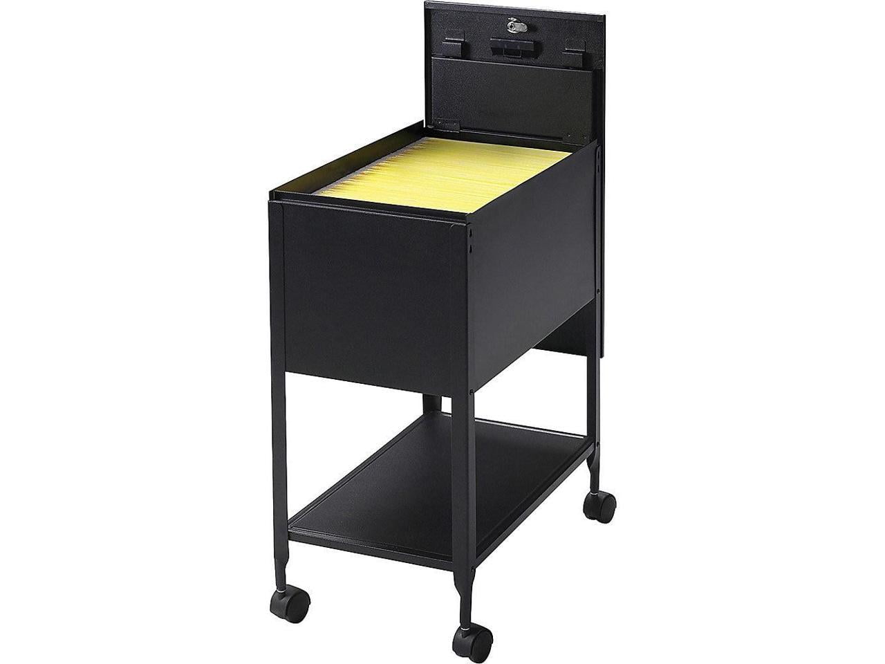 Lorell Indoor Mobile Lockable File Cabinet, Black