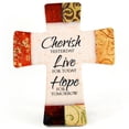 thumbnail image 1 of Unison Gifts ADE-620 5. 75 H inch Inspirational Ceramic Cross - Cherish Live Hope, 1 of 1