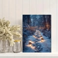 thumbnail image 2 of Qisvanset 12x16 Inch Winter Forest Light Trail Canvas Wall Art, Magical Woodland Path Whimsical Rustic Home Decor, 2 of 8