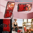 thumbnail image 3 of Dteck Case for Motorola Razr+ 2024,Shockproof Ring Stand Silicone+PC Case with Front Screen Protector Military-Grade Protection Cover for Motorola Razr+ 2024,Red, 3 of 6