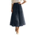 thumbnail image 4 of Wxolcjlv Women's Sequin Patchwork Tulle Maxi Skirt Elastic Waist Glam Evening Skirts, 4 of 4