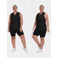 thumbnail image 7 of YIRUIYA Women Plus Size Sleeveless Racerback Golf Polo Shirts Lapel Collar Athletic Tank Tops, 7 of 7