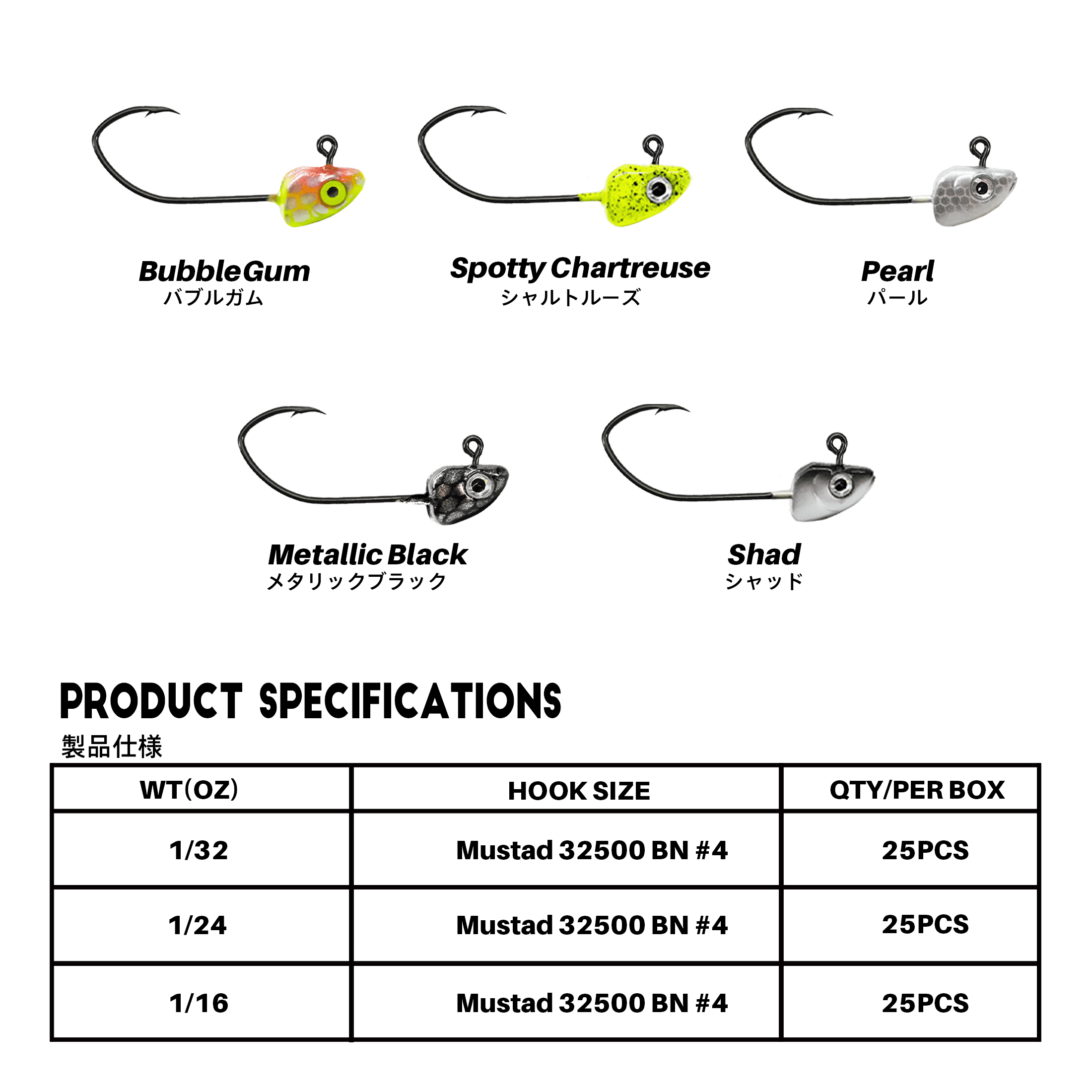 Fathead Minnow Style Jig Head,Crappie Jig Heads 25pc/case Jig Heads Hook Lure Fishing Jigs Heads for Crappie, Trout, Perch, and Bass Fishing.