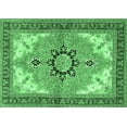thumbnail image 1 of Ahgly Company Indoor Rectangle Medallion Emerald Green Traditional Area Rugs, 7' x 10', 1 of 4