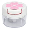 thumbnail image 1 of Household Manual Pull Food Garlic Ginger Vegetable Grinder Chopper Mincer Kitchen Utensils(Pink ), 1 of 8