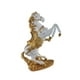 thumbnail image 5 of Estatua de caballo de resina, escultura de caballo, adorno de mobiliario moderno, estatua coleccionable de animales para estantería, sala de estar Oro blanco, 5 of 9